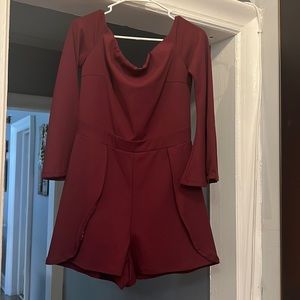 BURGUNDY ROMPER